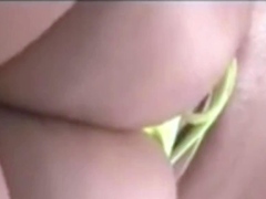 Peeking at Stepmom's big ass on the beach
