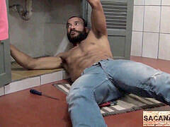 Latino couple Cav-Aristodemo experiments with new kitchen counter for hot blowjob action