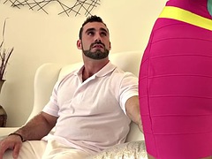Blasen, Paar, Erotisch, Lingerie, Masturbation, Transfrau, Erotischer film, Ablutschen