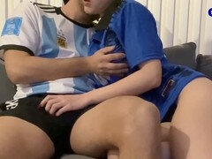 ベッドルーム, デカチン, フェラチオ, 顔射, 小柄, オマンコ, ティーン, パイ刷り