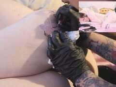 Emo girl with perky breasts and a juicy booty
