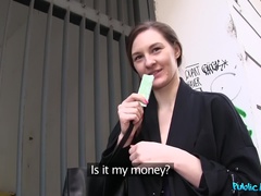 Tall Russian Bends Over for Cash