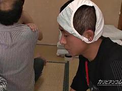 Gros seins, Sucer une bite, Éjaculation interne, Groupe, Japonaise, Orgie, Nénés