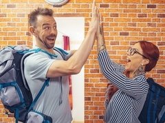 お尻, フェラチオ, 手コキする, ハードコア, ホテル, 異人種間, 剃毛, 三人