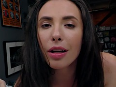 POV amateur anal babe gaping her butthole on ATM sucked cock