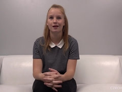 Enthousiasteling, Auditie, Blond, Pijpbeurt, Hd, Klein, Tiener, Tieten likken