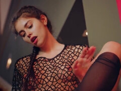 18 ans, Noire, Femelle, Lingerie, Masturbation, Orgasme, Russe, Adolescente