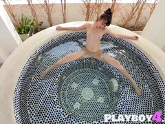 Petite Asian teen showing off hot body