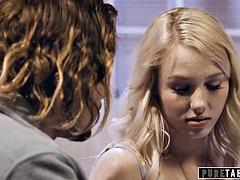 美女, デカチン, ブロンド, フェラチオ, 指いじり, 清楚, 禁句, オッパイの