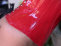 お尻, ブロンド, チェコ, 足, フェムドム, ゴム, 剃毛, オッパイの