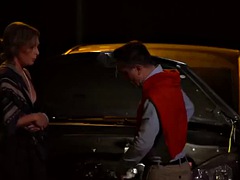 Tussi, Grosse titten, Blondine, Blasen, Besamung, Spermaladung, Milf