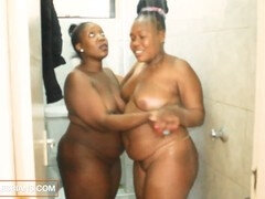 アフリカ人, ぽっちゃり, デカ尻, 黒人, 黒人, なめる, オーガズム, おもちゃ