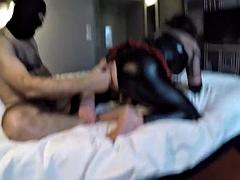 Long barefoot anal play