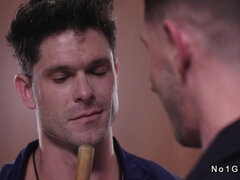 Custodian and coach gays anal fucking