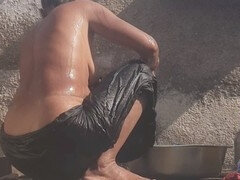 Cuarto de baño, Indio, Masturbación, Desnudo, Pezones, Público, Coño, Chupando