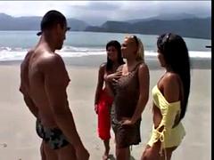 Ajx latin beach threesome and lesbians: Blowjob, Doggy  Cowgirl Porn