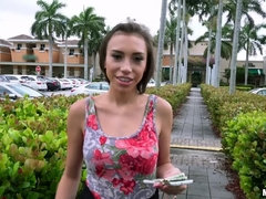 Sex-Obsessed Amber Fucked Outside
