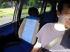 ビッチ, ブロンド, フェラチオ, 車, チェコ, Hd, 現実, のぞき