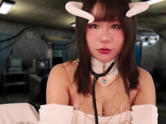アジア人, デカパイ, 医者, 女, 日本人, なめる, マッサージ, 一人