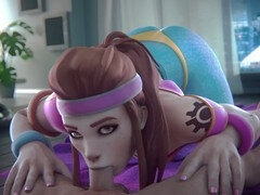 Tridimensionnel, Sucer une bite, Rousse roux, Sport