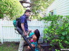 Horny Priya Price Fucks The Gardener