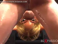 3d, Глубокая глотка, Дилдо, Экстремальный секс, Затыкание рта, Хд, Чудовищные размеры, Бритые