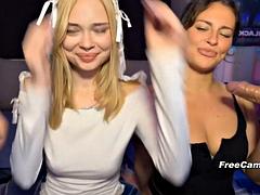 Verga grande, Rubia, Mamada, Cuadrupleta, Grupo, Pajear, Hd, Camara web