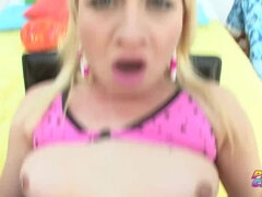 Culo, Bikini, Rubia, Semen en la boca, Polla, Lamidas, Tetas naturales, Afeitado