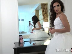 ベッドルーム, デカ尻, デカチン, フェラチオ, 結婚, 茶髪の, チン, バック