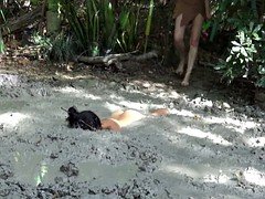 Naked Girl Falling Facefirst in Mud 2
