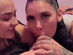 Two hot teens suck a lucky BBC, I found them at meetxx. com