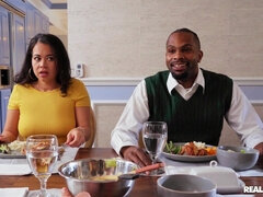 ベッドルーム, デカパイ, 黒人, フェラチオ, 浮気者, オナニー, おもらし, 濡れ