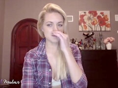 VIP member exclusive camshow of blonde bombshell Ms. Basil Meadows on April 4th, 2016