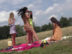 Leon Lambert And Gamer Girl In Beautiful Big Tits Big Ass Girls Party Outdoors By Playing Games And Trying Panties And No Panties