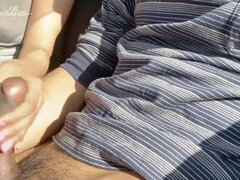 Cute Beb Fingered & Giving Handjob while Highway Drive.