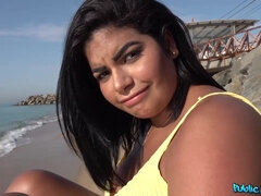 Chubby latina with juicy melons fucks Erik for some cash