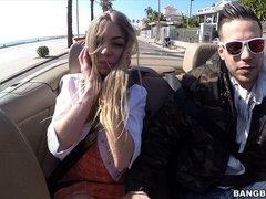 Kont, Grote kont, Grote lul, Grote mammen, Blond, Pijpbeurt, Auto, Reusachtig