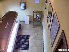 Blonde, Tchèque, Fait maison, Public, Chatte, Réalité, Rasée, Solarium