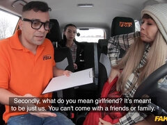 Seducing Instructor at Driving School - Stuck Between Snow And Big Tits - Lady Gang in Reality Threesome