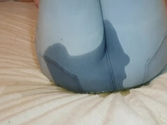 Schattig, Grote kont, Brits, Hd, Spijkerbroeken, Slipje, Pissen, Nat