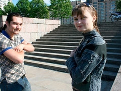 Grosser arsch, Blondine, Blasen, Hardcore, Natürlichen titten, Im freien, Entkleiden, Jungendliche (18+)