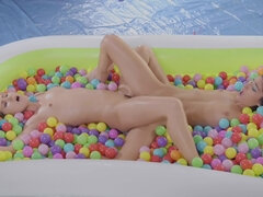 Chica, Pareja, Novia, Latina, Lesbiana, Lamidas, Coño, Tetas