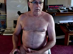 Dad caresses on cam