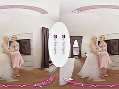 3d, デカパイ, ブロンド, 結婚, 下着, 淫乱熟女, ハメ撮り, 三人