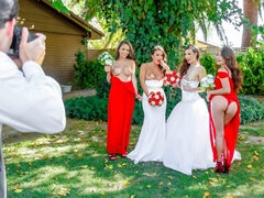 Mariée, Brunette brune, Domination, Hard, Mariage