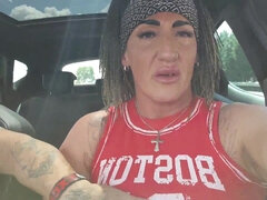 I release her knockers and screw her in the van so everyone can watch us.