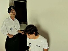 Anal, Mamada, Corridas, Corridas faciales, Gay, Latina, Atada, Uniforme