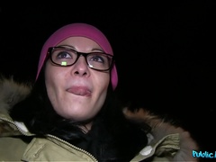 Public Agent (FakeHub): Babe with Glasses Fucked Outside