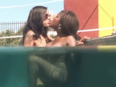 素人, フェラチオ, チン, オージー, パーティ, プール, ラフ, ティーン