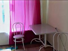 Russian mature whore Tanya with boy on the table